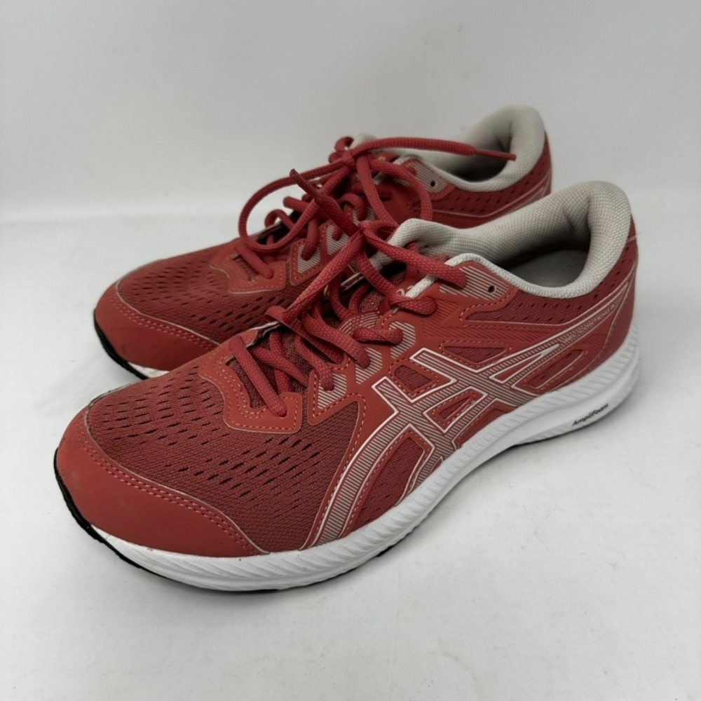 Asics Gel-Contend 8 Womens 9 Running Shoes Red Mesh AmpliFoam Sneakers Comfort